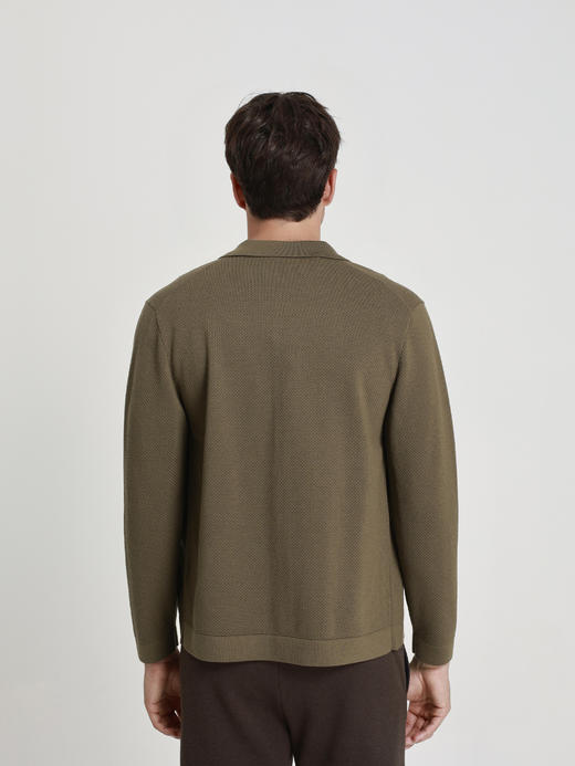 callisto雪茄棕巴素兰羊毛轻量感针织开衫 商品图4