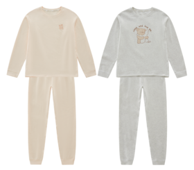 （特惠）金发拉比内衣i5-0抱抱熊内衣圆领服套装杏色/烟灰色LYEA10043990/LYEA10043878/LYEA10043978LYEA10043890