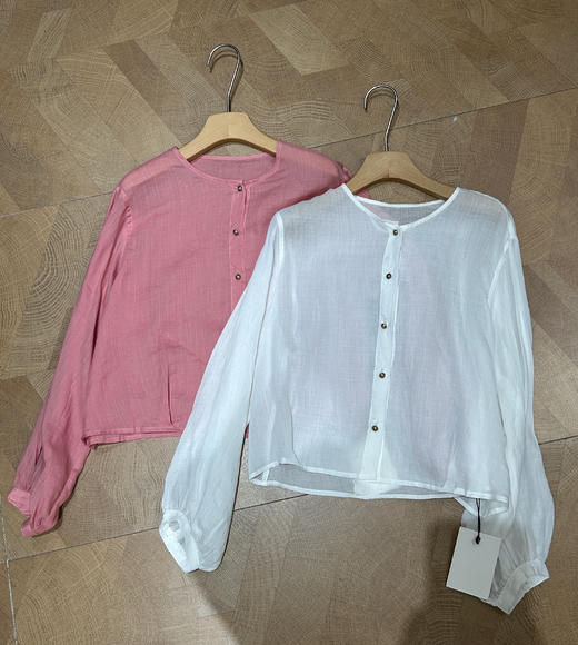 【门店同款】ENJOY夏季韩版圆领排扣上衣 162696400 商品图0