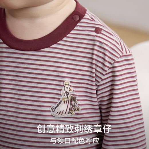 【宝宝服饰】嫚熙童装2025新款纯棉长袖T恤男女童秋季上衣 商品图4