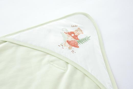 （特惠）金发拉比寝具i5-0蘑菇小熊抱被90*90灰绿LYEE10641341000 商品图4