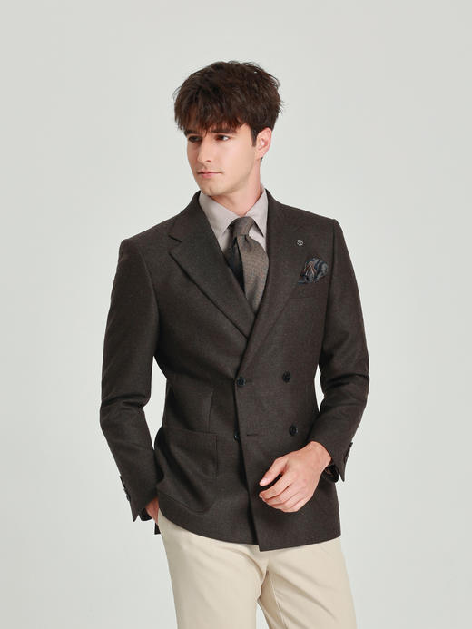 callisto雪茄棕绵羊毛西服 商品图3