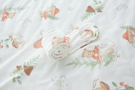 （特惠）金发拉比寝具i5-0蘑菇小熊抱被90*90灰绿LYEE10641341000 商品图8