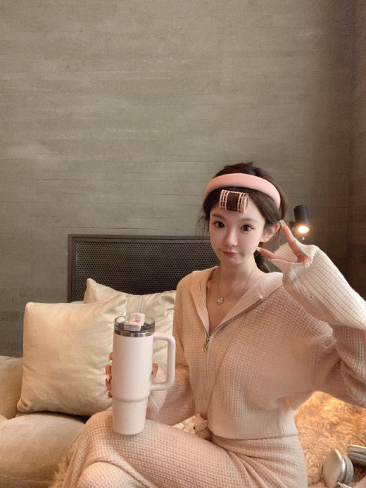 金蘑菇菇  alo三件套 / 精纺100羊毛外套吊带长裤三件套 商品图7