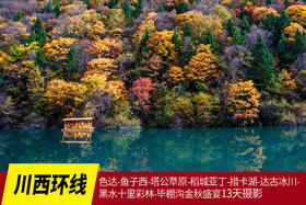 10月19日【川西金秋环线】色达-鱼子西-塔公草原-稻城亚丁-措卡湖-达古冰川-黑水十里彩林-毕棚沟金秋盛宴13天摄影