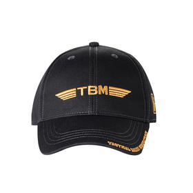 黑色棒球帽-金黄色立体刺绣