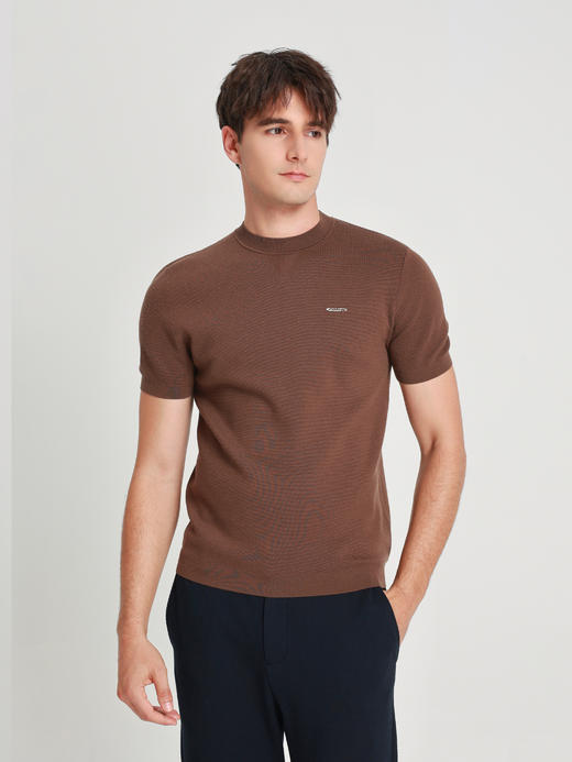 callisto燕麦卡其巴素兰羊毛短袖毛衣 商品图2