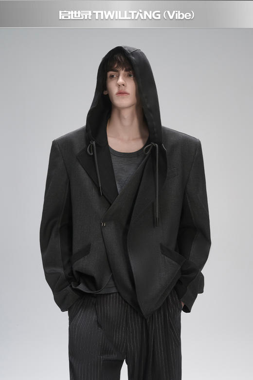 启世录TIWILLTANG“冼闲梦装”【主理人推荐】羊毛天丝西装卫衣 商品图5