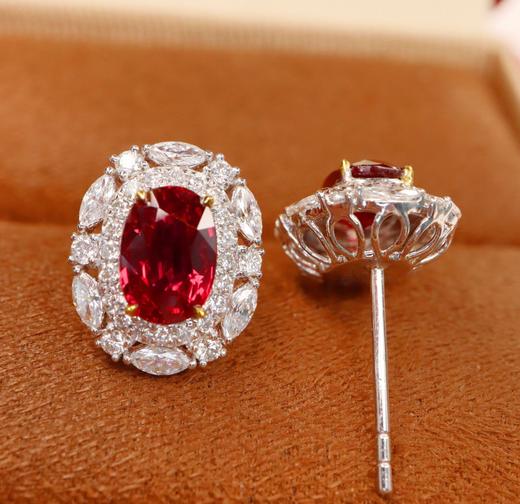 2.07ct刻面红宝石耳钉 商品图3