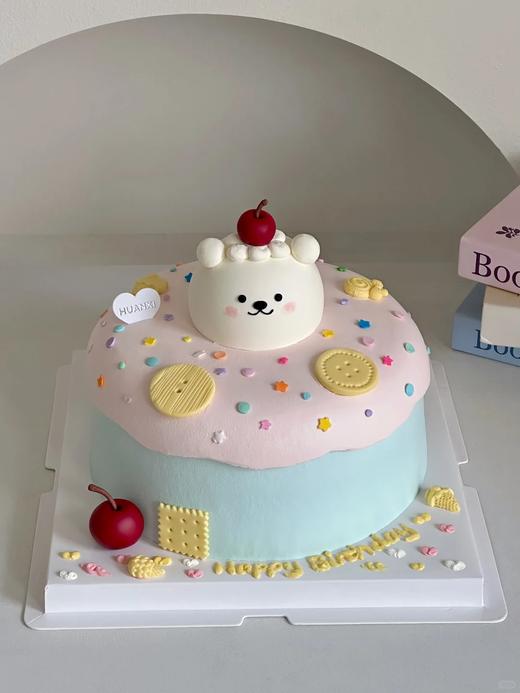 多款式~粉蓝CP小动物卡通蛋糕-低糖处理无添加 商品图3