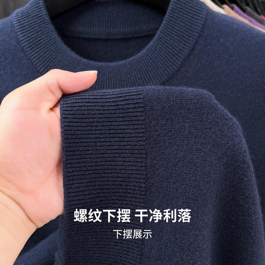 【含绵羊毛】圣得西男羊毛针织衫2025秋新款舒适商务轻奢百搭毛衣 商品图6