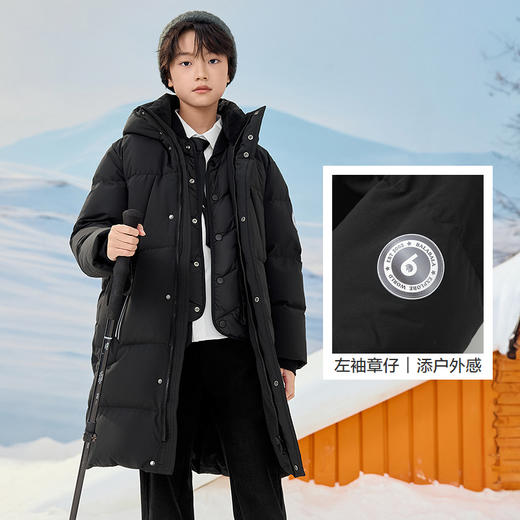 巴拉巴拉童装儿童羽绒服冬季长款外套加厚男女童连帽蓄热保暖户外 商品图3