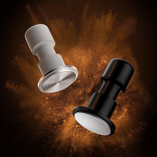 【新品】泰摩 寸拳冲击粉锤意式咖啡机手压粉锤58.4mm平底/螺纹底压粉器 省力回弹 商品图1