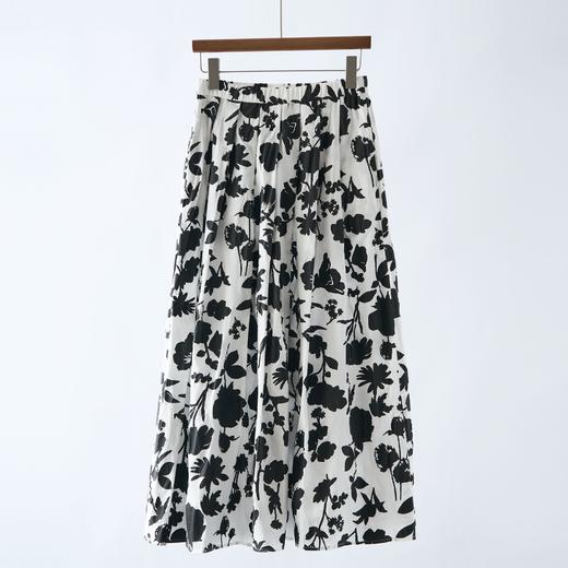 「自」全新升级【铂金会员201/天猫269/差价68】(53850)洛诗琳气质印花半身裙2025夏季新款60S长绒棉剪影印花半裙女 商品图4