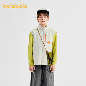 【商场同款】巴拉巴拉宝宝背心儿童马甲男童2025新款秋装柔软撞色