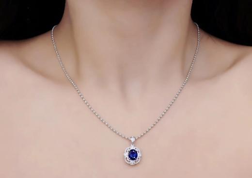 1.18ct刻面蓝宝石吊坠 商品图4