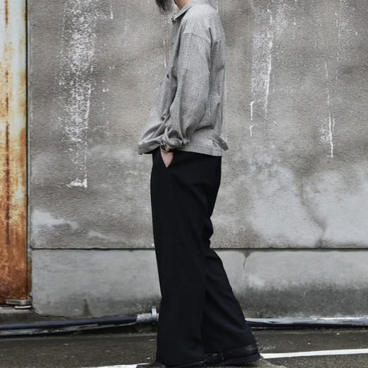 marka REGULAR STRAIGHT TROUSERS 羊毛混纺直筒长裤 商品图2