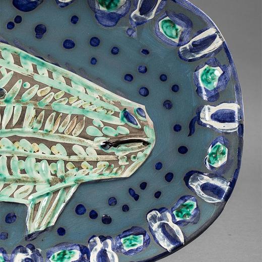 【已售】独角鹿西洋古董西班牙艺术巨匠毕加索与法国Madoura工坊合作出品限量装饰陶盘「Goat's Head in Profile (A.R. 145) 山羊头 145」 商品图4