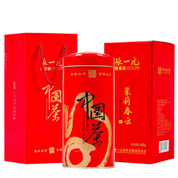 张一元茶叶茉莉花茶春云180g配手提袋 二级浓香 国潮风年货礼盒送礼礼赠 /水饮冲调 /茗茶 /茉莉花茶 商品图6