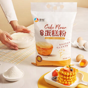 新良蛋糕粉500g*3袋 低筋面粉 烘焙原料 戚风蛋糕饼干糕点用小麦粉 /粮油调味 /面粉 /通用粉 商品图6