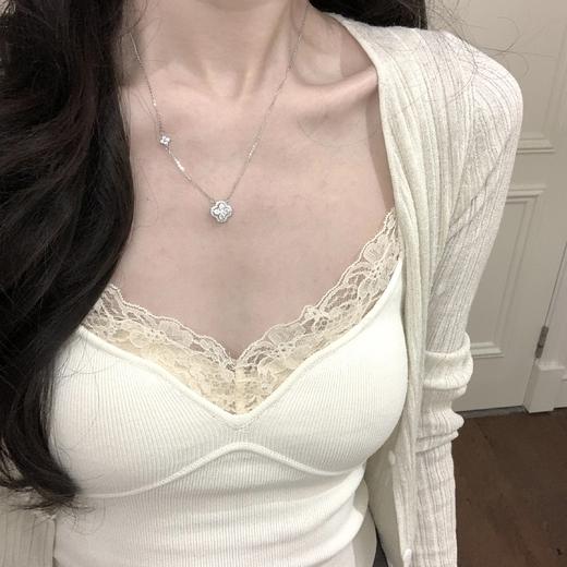 ✨气质与颜值并存【闪耀四叶草项链】巴黎夜曲 通体s925银 简约高级闪耀~着实好美💕 商品图5