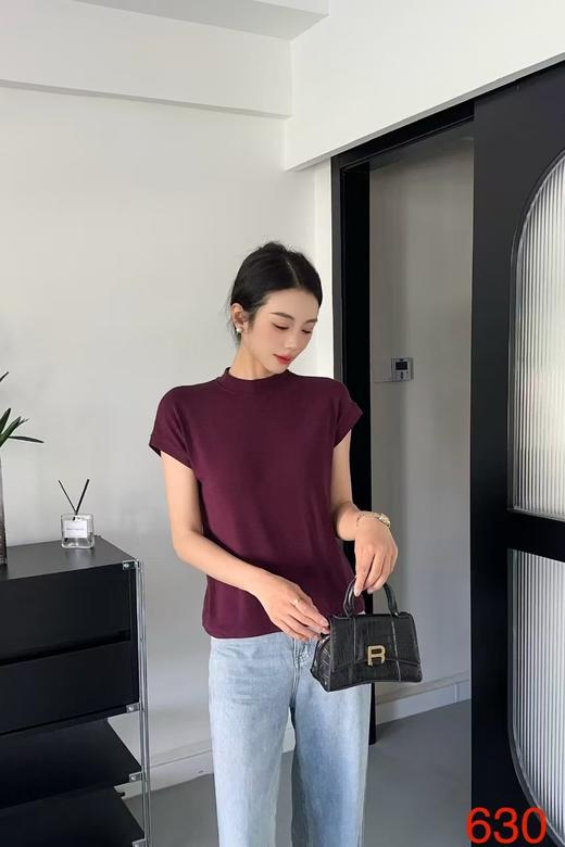 LS竹纤维女士时尚早秋中领打底衫630 商品图5