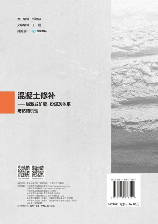 混凝土修补--碱激发矿渣-粉煤灰体系与粘结机理 商品图1