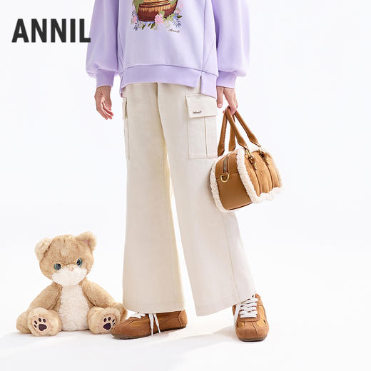 【实体店同款】女童全腰梭织裤秋季新款安奈儿童装AG536162 商品图1