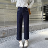 早秋必入神裤！烟管牛仔裤女2025新款高腰直筒宽松显瘦法棍九分裤！ 商品缩略图6
