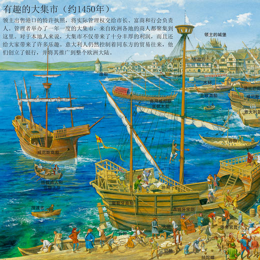 《DK儿童穿越时空百科全书》（共5册）：《穿越时空的大运河》《穿越时空的街道》《穿越时空的城市》《穿越时空的港口》《穿越时空的尼罗河》【套装赠送《世界历史地图绘本》（平装）】 商品图7