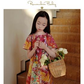 现货 / MARINA SEAFLOWER | 海洋之花 花边缩褶小方领飞袖度假裙 英国liberty面料制