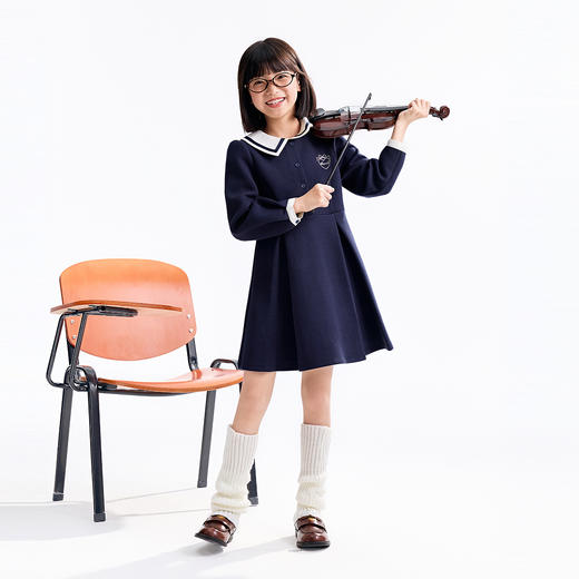 【实体店同款】女童长袖连衣裙秋季新款安奈儿童装AG533316 商品图3