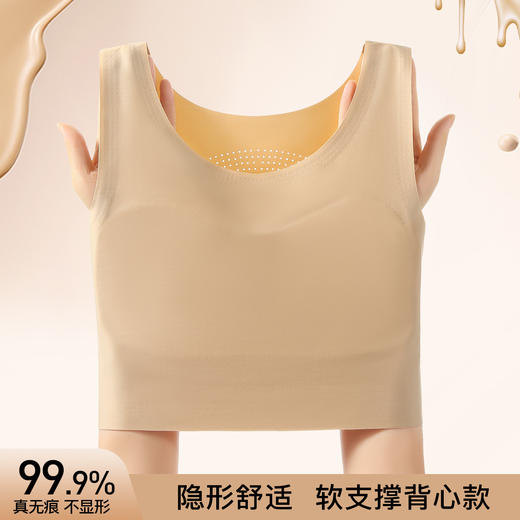 【粉底液无痕隐形】束胸显小纸片内衣女一体背心式透气美背文胸裸意无痕 商品图2