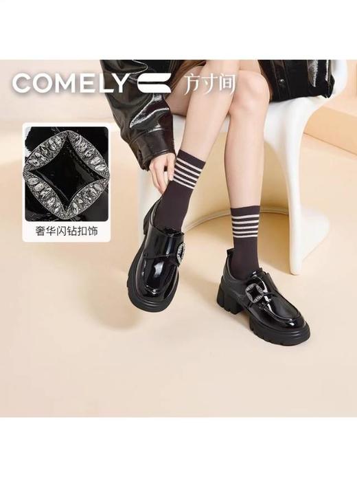 【云粉节】BF楼康莉厚底乐福鞋女2025秋季新款增高小皮鞋英伦风KHM56612  吊牌价1080 活动价599 商品图1