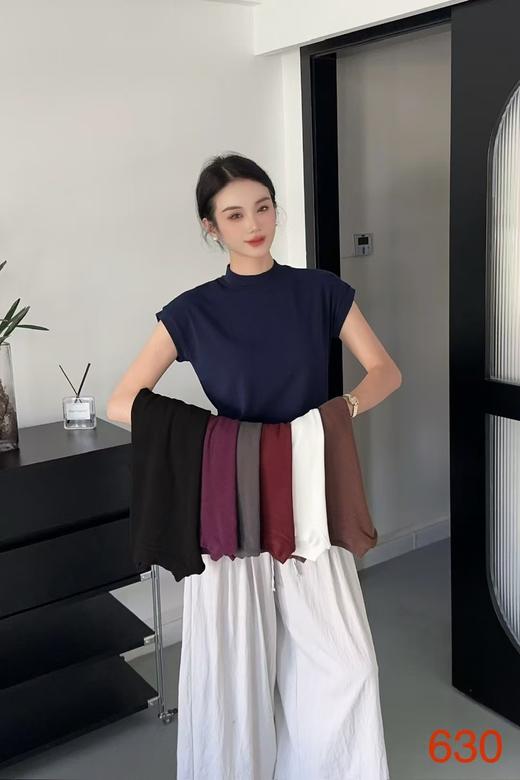 LS竹纤维女士时尚早秋中领打底衫630 商品图0