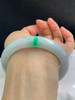 620682，60.9圈口，飘绿正圈平安镯，淡底色飘阳绿，飘色辣 商品缩略图4
