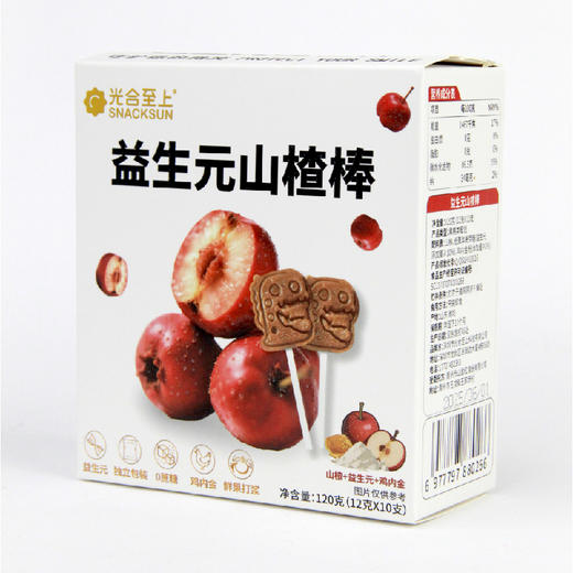 2岁+益生元脾胃养护棒棒糖山楂棒120g/盒（12g*10支）配料很干净【26年7月】光合至上 商品图6