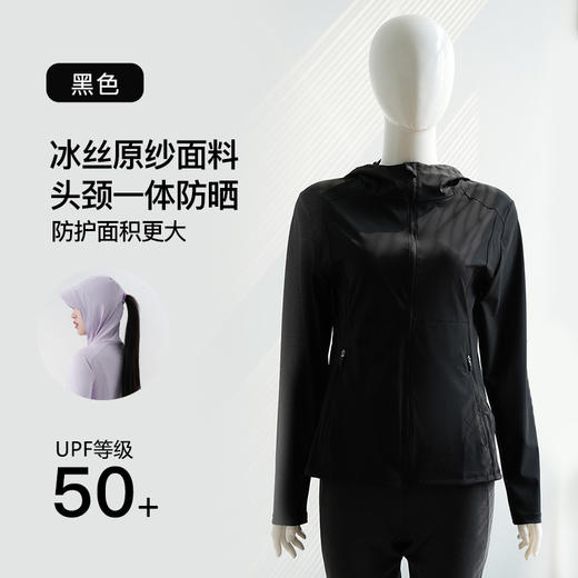 官网559！ UPF50防紫外线原纱透气防晒衣女 夏季户外冰丝轻薄连帽外套 商品图6