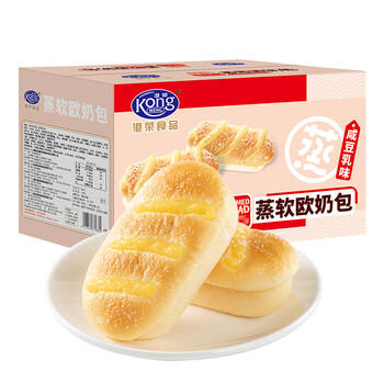 港荣蒸面包豆乳夹心面包800g早餐面包饼干零食西式糕点心甜品礼品盒物 /休闲食品 /西式糕点 /吐司面包 商品图2