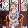 中老年人开襟棉绸睡衣套装，奶奶装短袖开衫休闲家居服妈妈睡衣HYL-2482 商品缩略图1