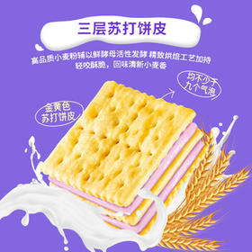 康师傅 3+2苏打夹心饼干 蓝莓味500g 休闲零食 早餐下午茶 /休闲食品 /饼干 /夹心饼干