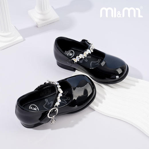 M1&M2钻蝶方头皮鞋M515A2080 商品图6