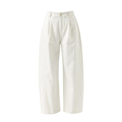 「高货xg」全新升级【铂金会员183/天猫239/差价56】(53115)洛诗琳小个子九分弯刀裤2025夏季薄款遮胯高腰显瘦休闲裤 商品图4