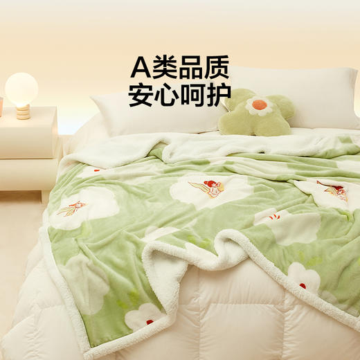 LOVO乐蜗XS VQ0871 花花仙子A类双层暖绒毯  95*145 商品图0