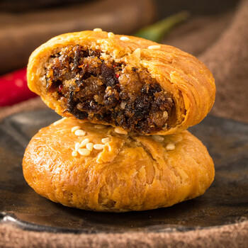 华瑜黄山烧饼特产小零食糕点梅干菜肉小酥饼原味170g儿童休闲零食 /休闲食品 /中式糕点 /其他中式糕点 商品图1