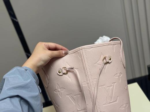 D080652粉色压花Neverfull单肩手提包中号购物袋 商品图7