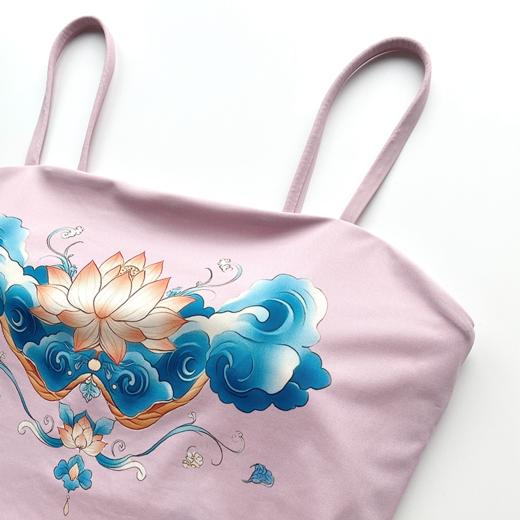 【现货秒发】壁虎瑜伽【墨韵莲心-套装】限量款印花瑜伽两件套 【可拆卸胸垫】（标准码） 商品图9