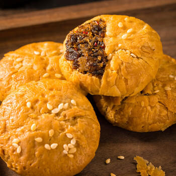 华瑜黄山烧饼特产小零食糕点梅干菜肉小酥饼原味170g儿童休闲零食 /休闲食品 /中式糕点 /其他中式糕点 商品图3