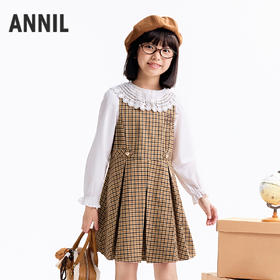 【实体店同款】女童无袖梭织连衣裙秋季新款安奈儿童装AG533036