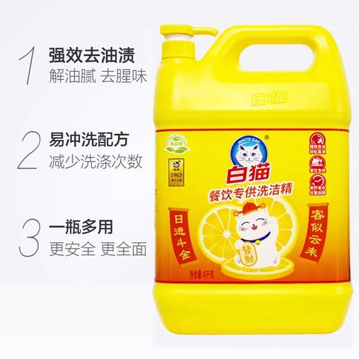 白猫餐饮专供洗洁精 4kg/瓶 商品图2